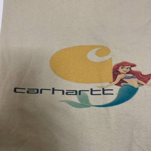 Gildan Custom Made Crew T-Shirt  Little Mermaid Carhartt Print New XL - Picture 16 of 17